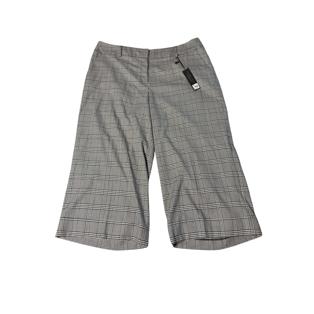 NWT Lane Bryant Size 18 Women Houndstooth Black White Crop Dress Pants